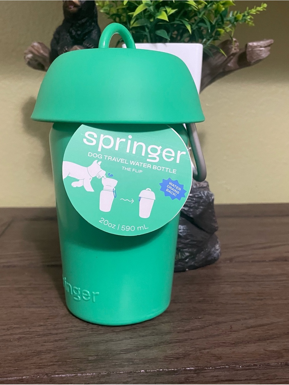 Dog Travel Water Bottle - Green